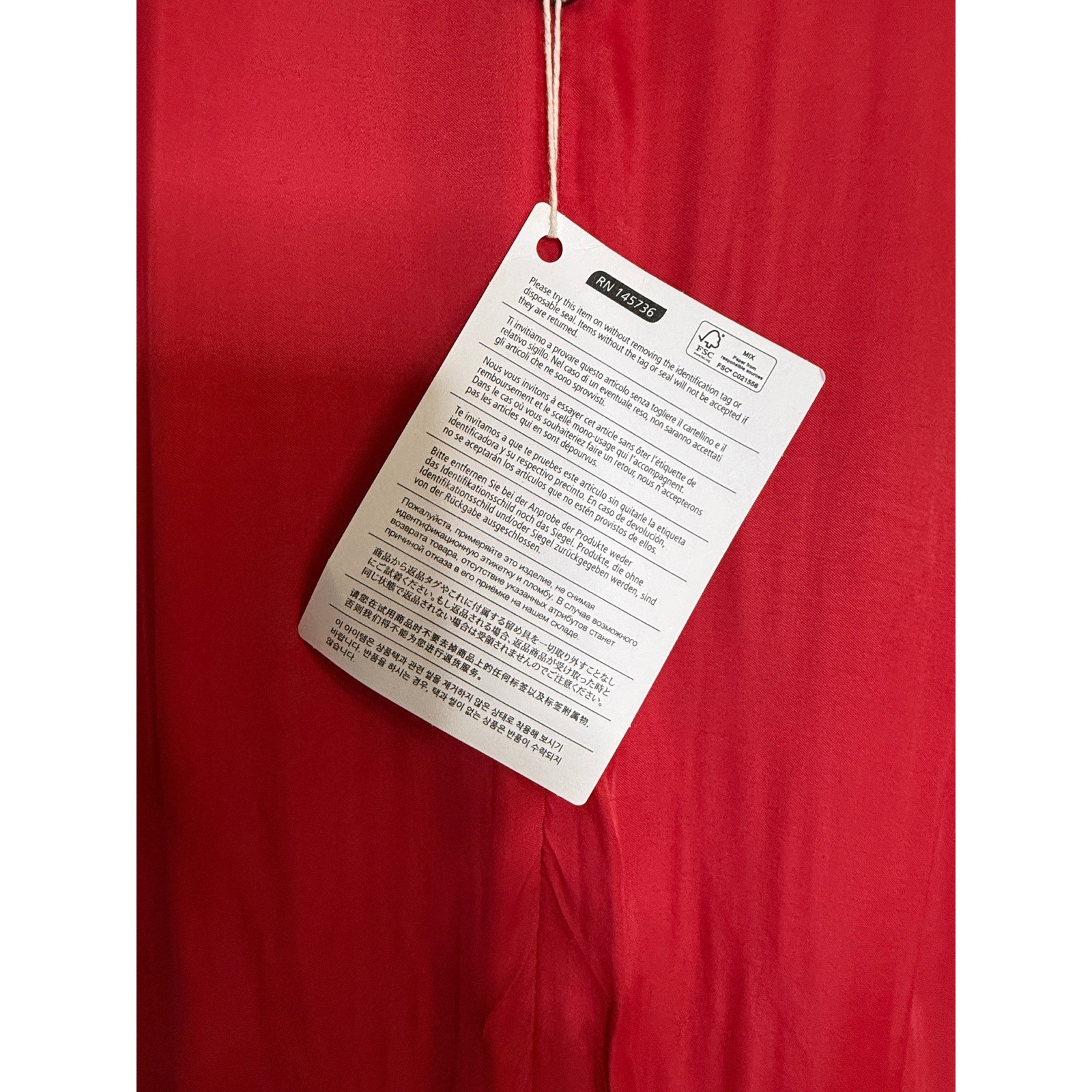 Farm Rio Red Cut Out Long Sleeve Maxi Dress XL Lenzing Ecovero Viscose New
