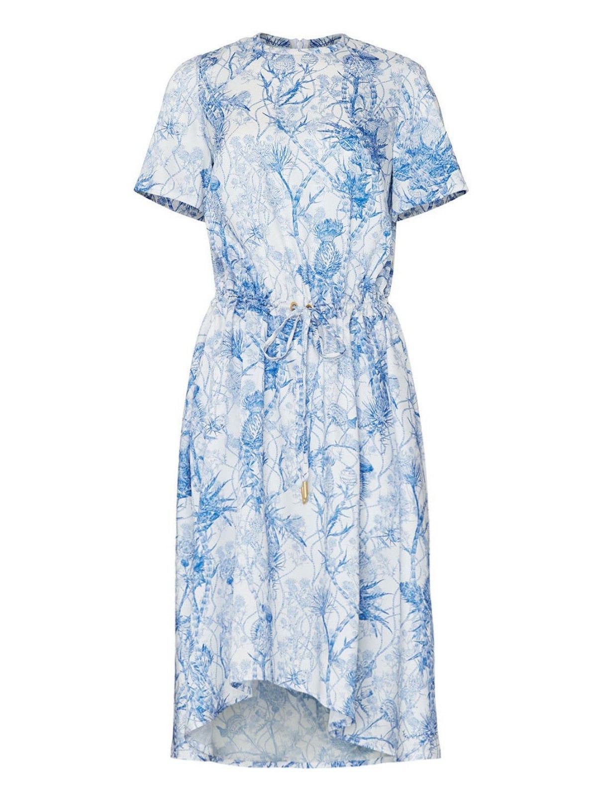 Cedric Charlier Printed Drawstring Dress Size 8