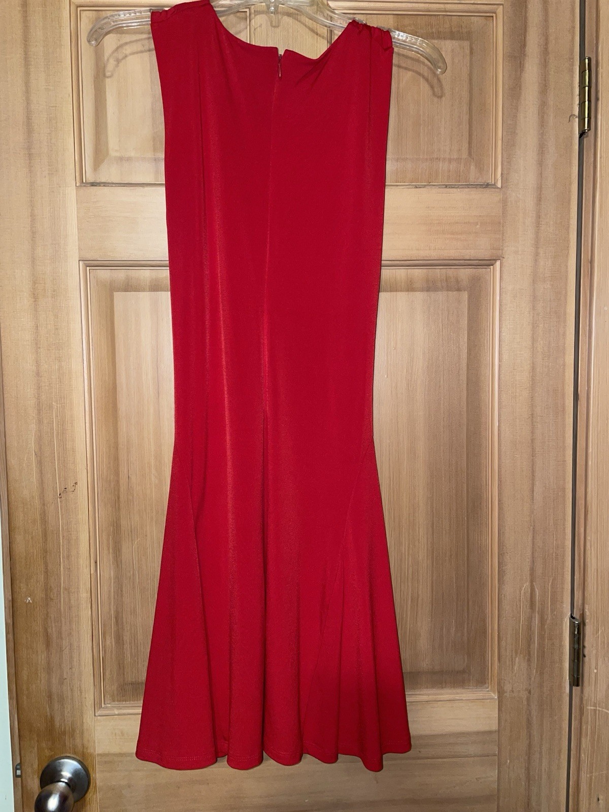 Michael Kors Red Blaze V-Neck Pleated Midi Dress Women’s Size 8