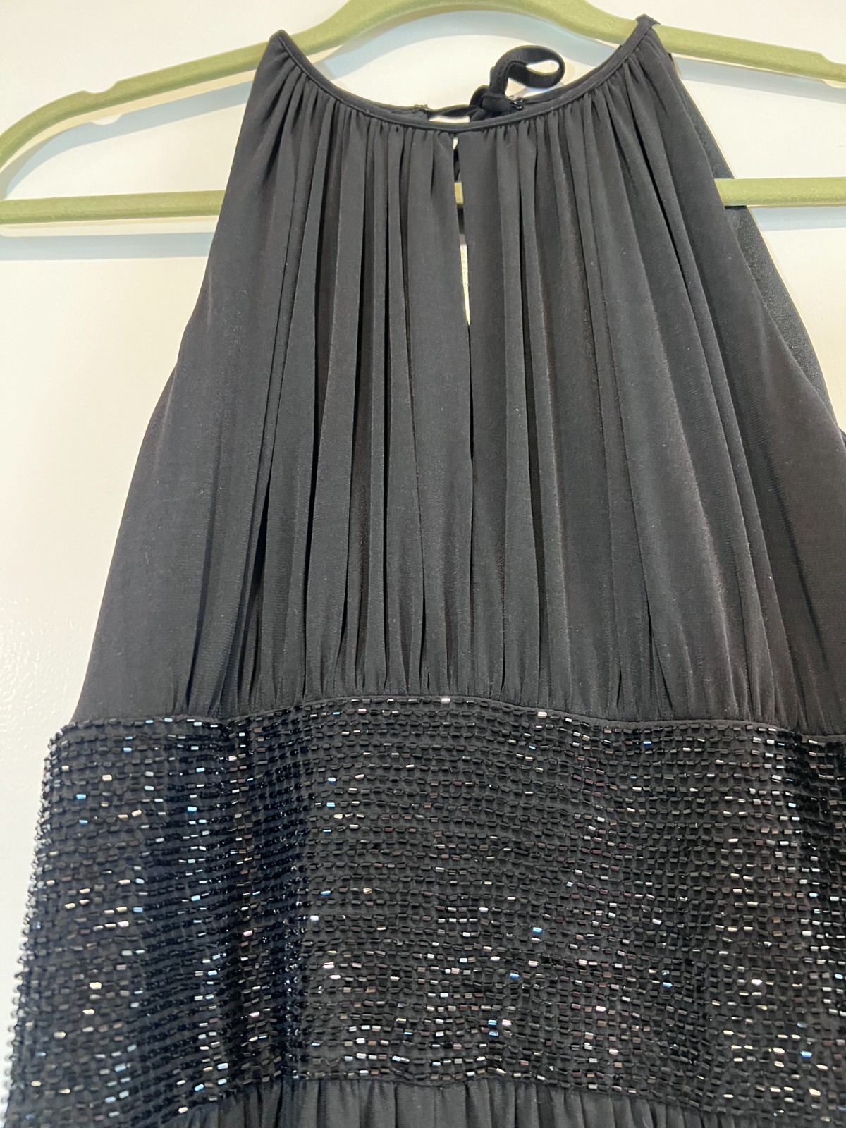 JS Boutique Black Halter Maxi Gown Sequin Empire Waist Keyhole Evening Dress 4