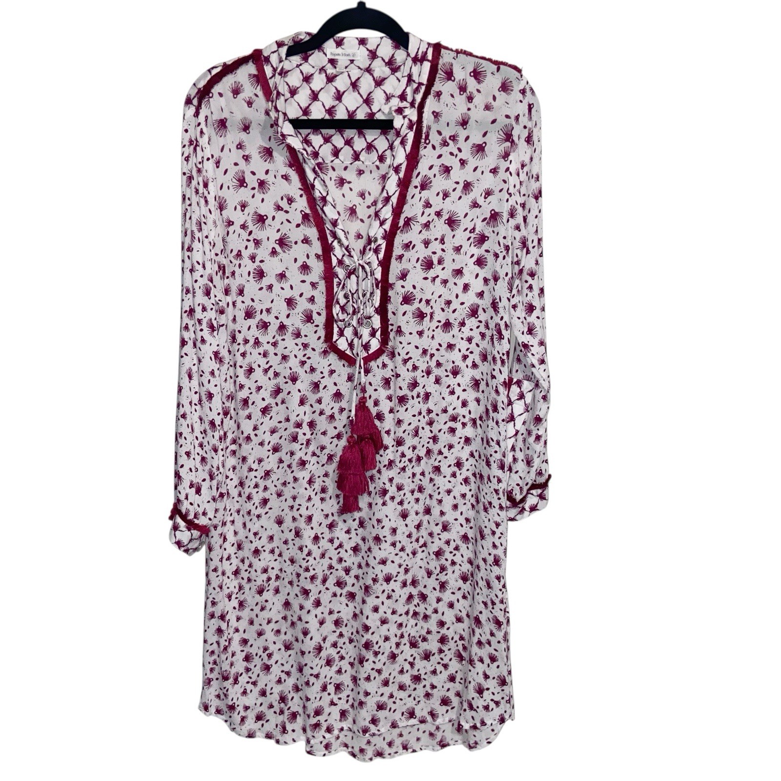 Poupette St Barth Dress Womens Medium Triny Mini Pink Floral Resort Tropical
