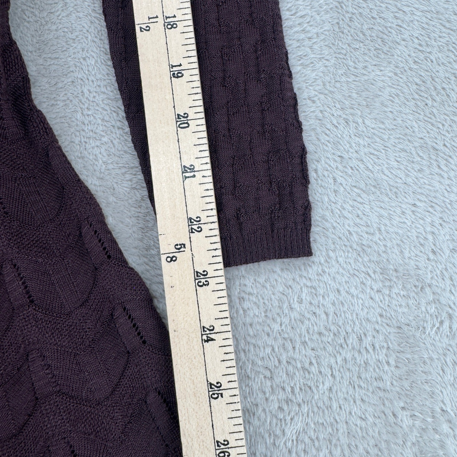 Vintage M Missoni Fit & Flare Sweater Dress Womens 40/4 Purple Flaws Cable Knit