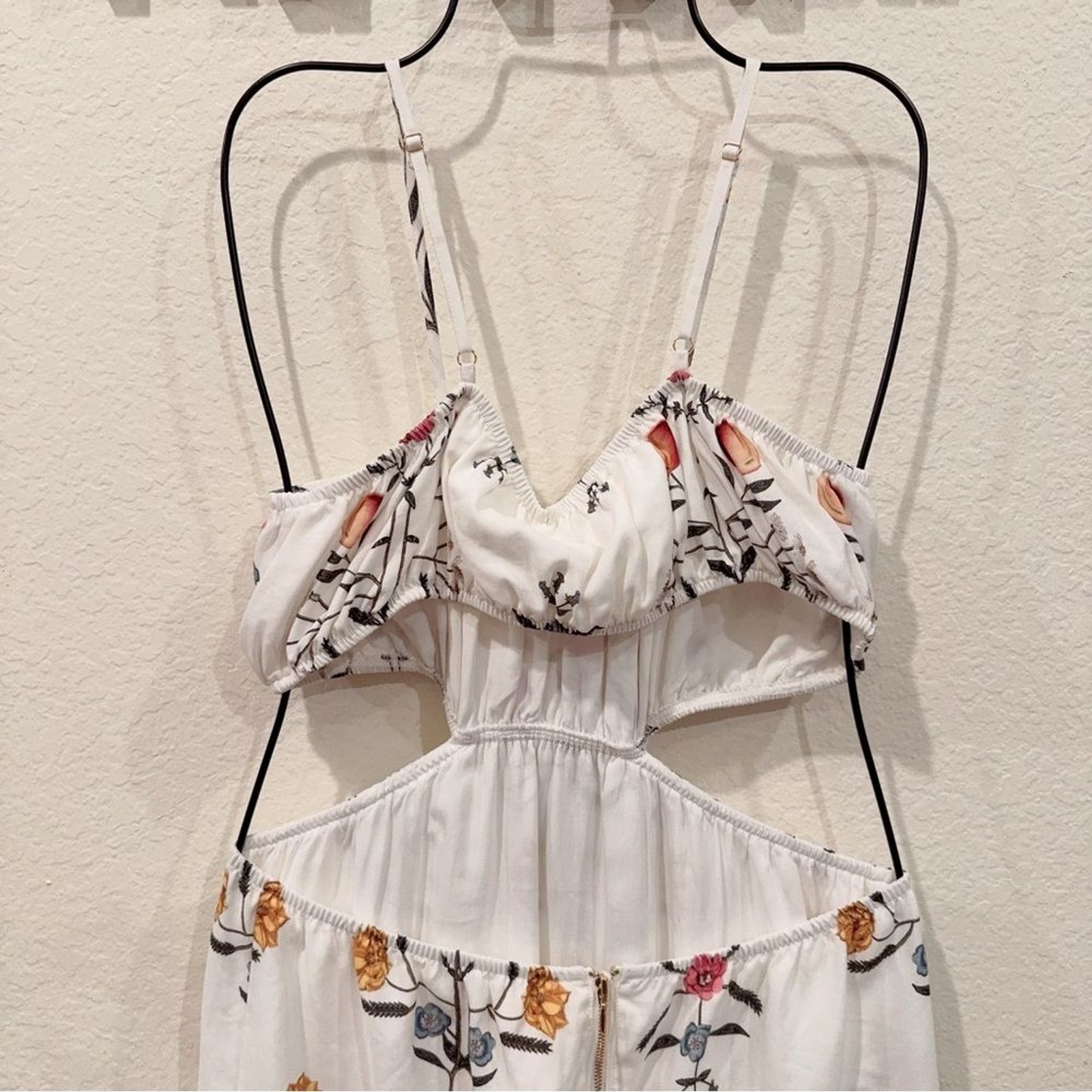 Sancia The Corta Cut Out Cotton Linen Maxi Dress NWT Women Dress Size Small