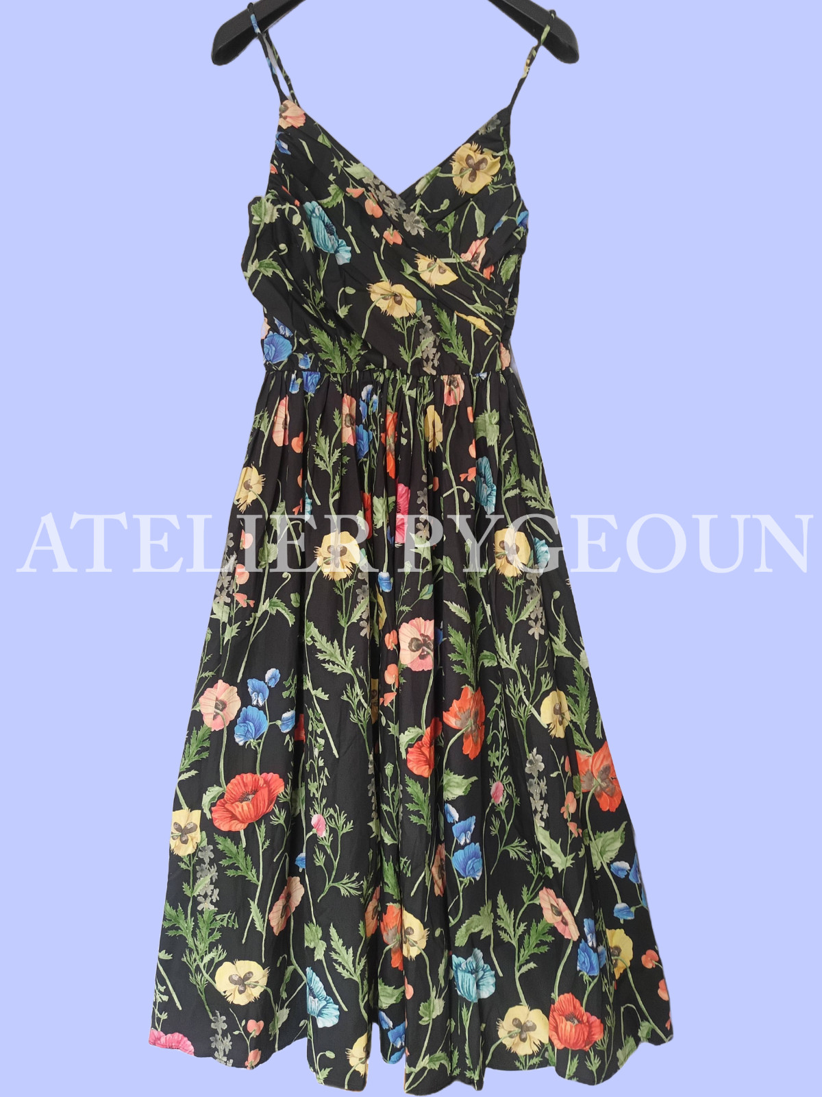 NWT H&M Cotton Midi Flared Dress Black/Red/Pink/Blue/Green/Floral XS, S, M, XL