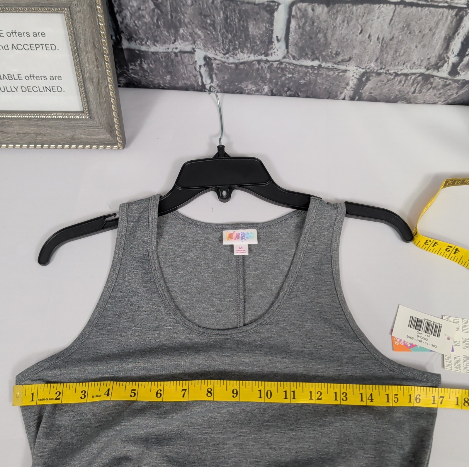 LuLaRoe Dani Size Medium Gray Sleeveless Pullover Maxi Dress NWT!