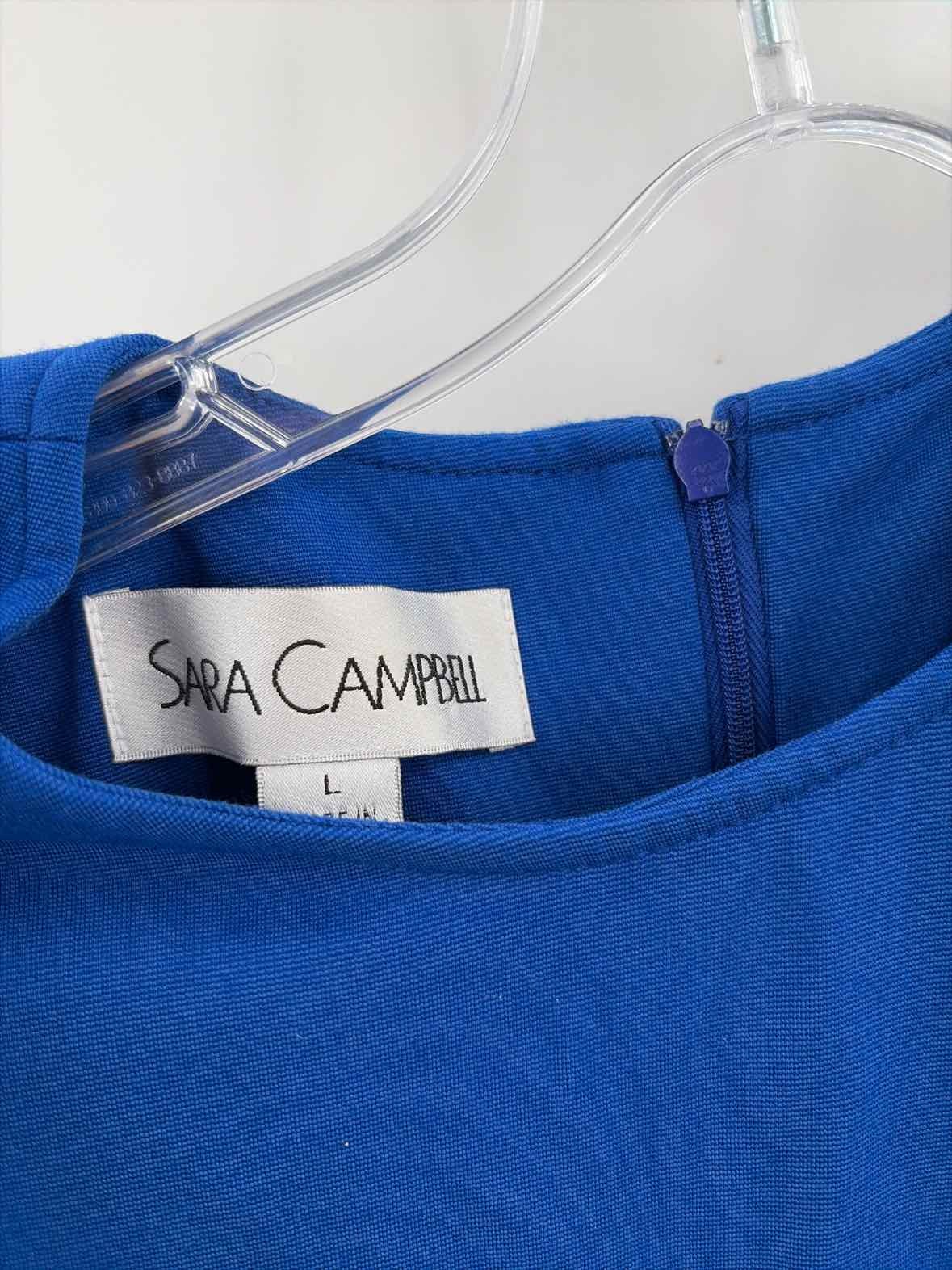 Pre-Owned Sara Campbell Blue Size Large Knee Length Sleeveless Dress