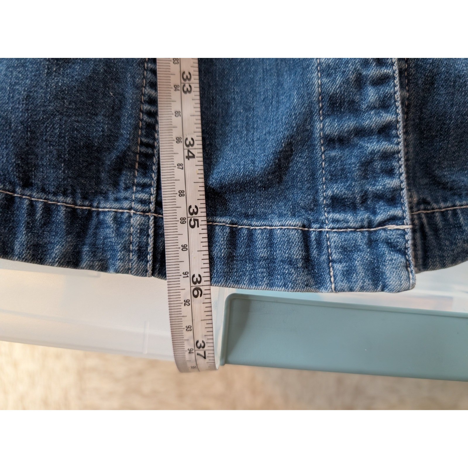 VTG 90s Y2K Gap Denim Snap Sleeveless Cotton Mini Dress Indie Prep Mod Twee 6