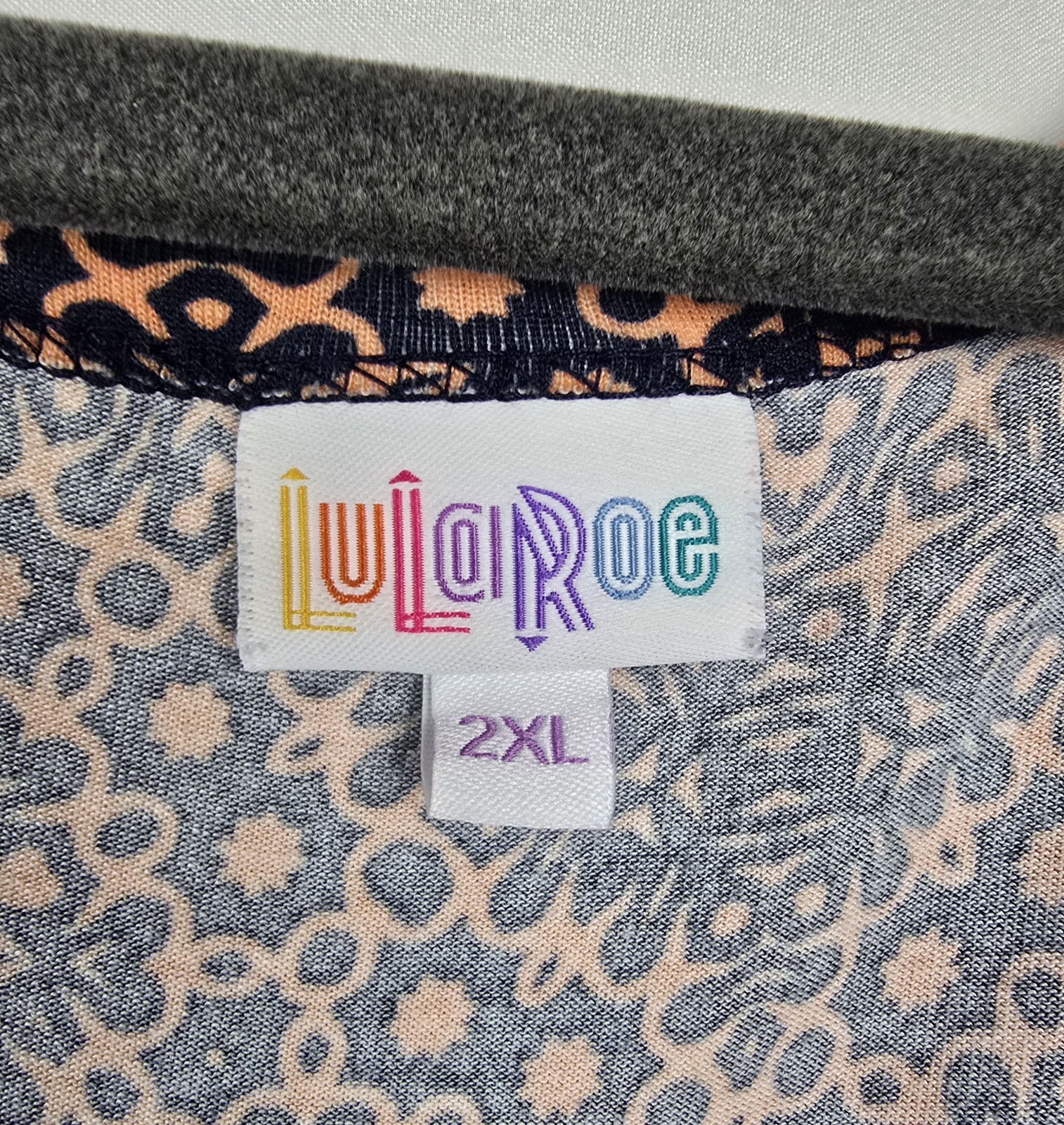 Lularoe Ana Short Sleeve Printed Geometric Boho Stretchy Maxi Dress sz 2XL