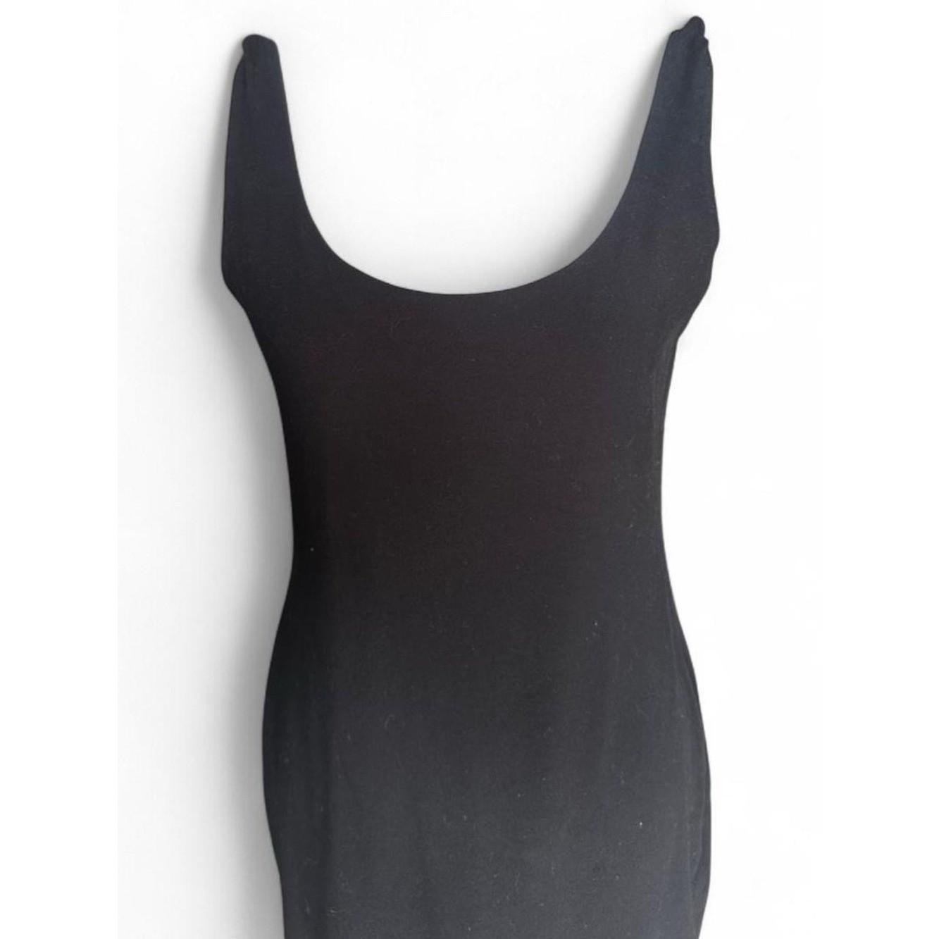Peruvian Connection Black Scoop Neck Midi Dress — Size M