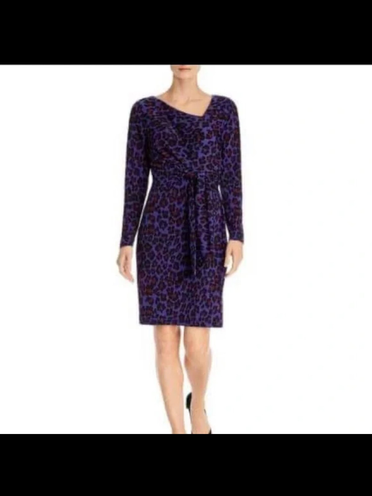 LEOTA Womens Long Sleeve Above The Knee Wear To Work Sheath Dress