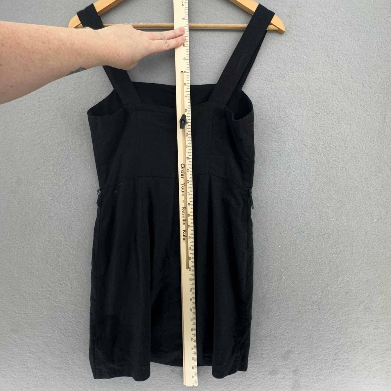 Y2K Madeline & Monroe Mini Dress Button Front Black Women Small Simple Cute