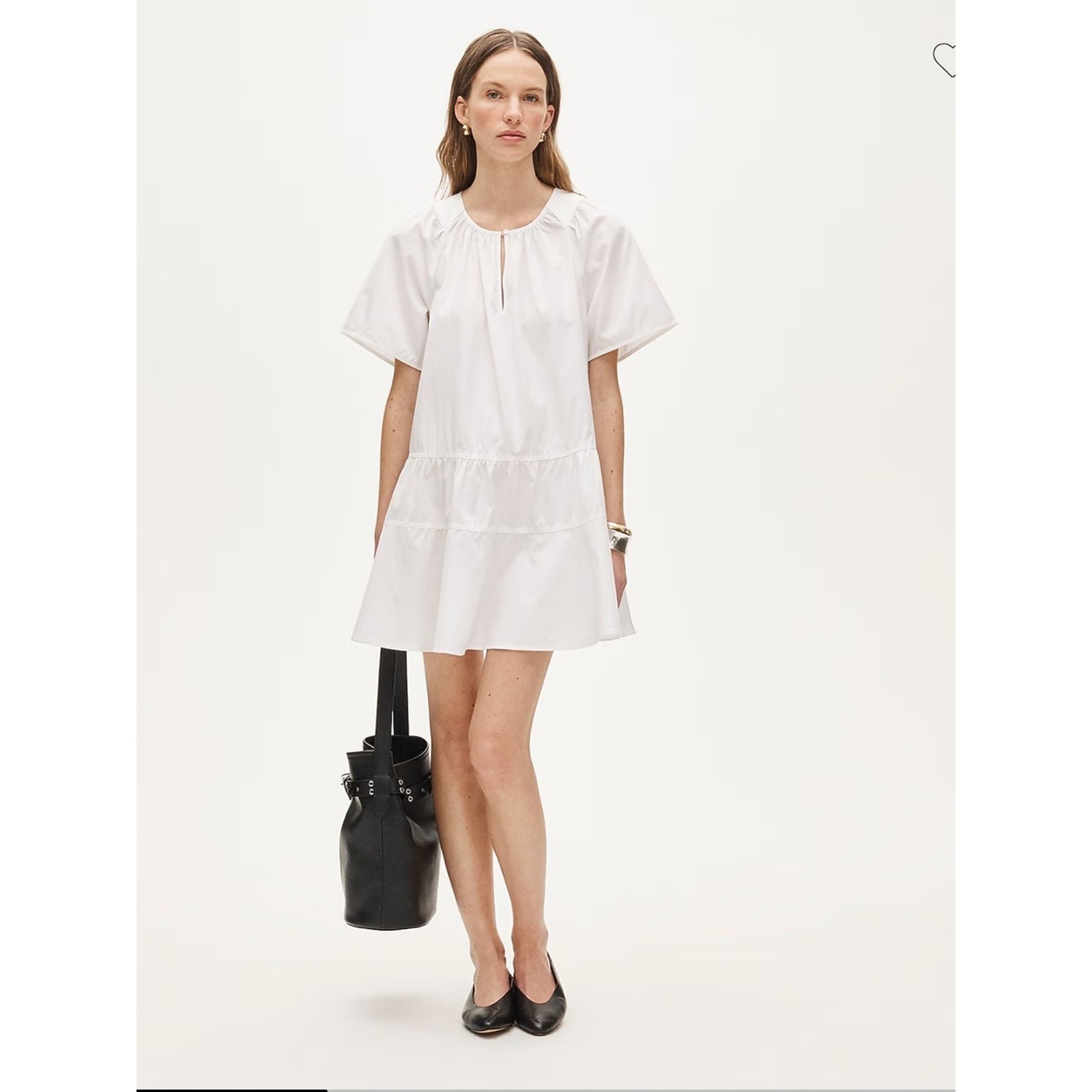 J.Crew Tiered popover dress in cotton poplin M/8-10