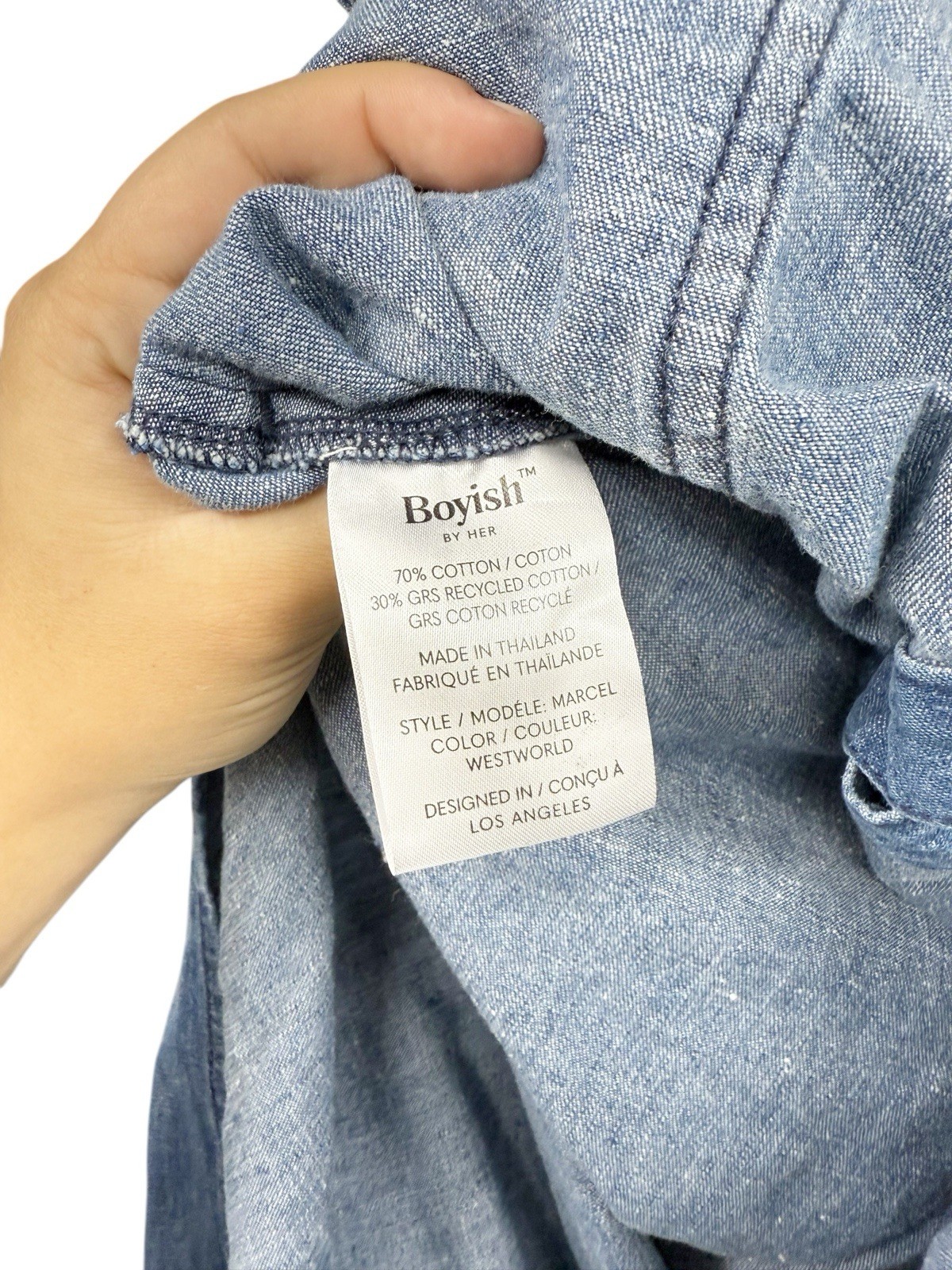 Boyish Jeans Revolve Marcel Western Shirt Dress In Blau Minimalist Womens Small