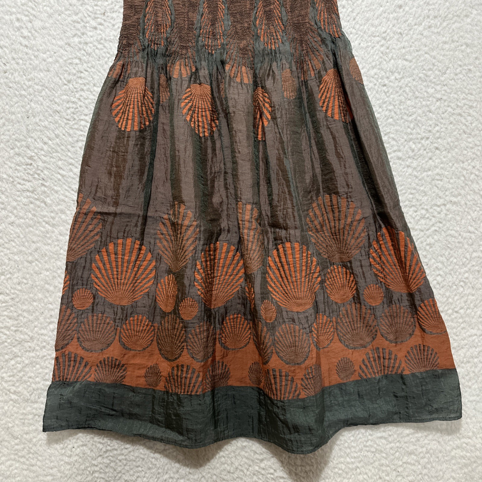 Lapis Strapless Smocked Stretch One Size Elastic Bust Boho Dress Cover Up