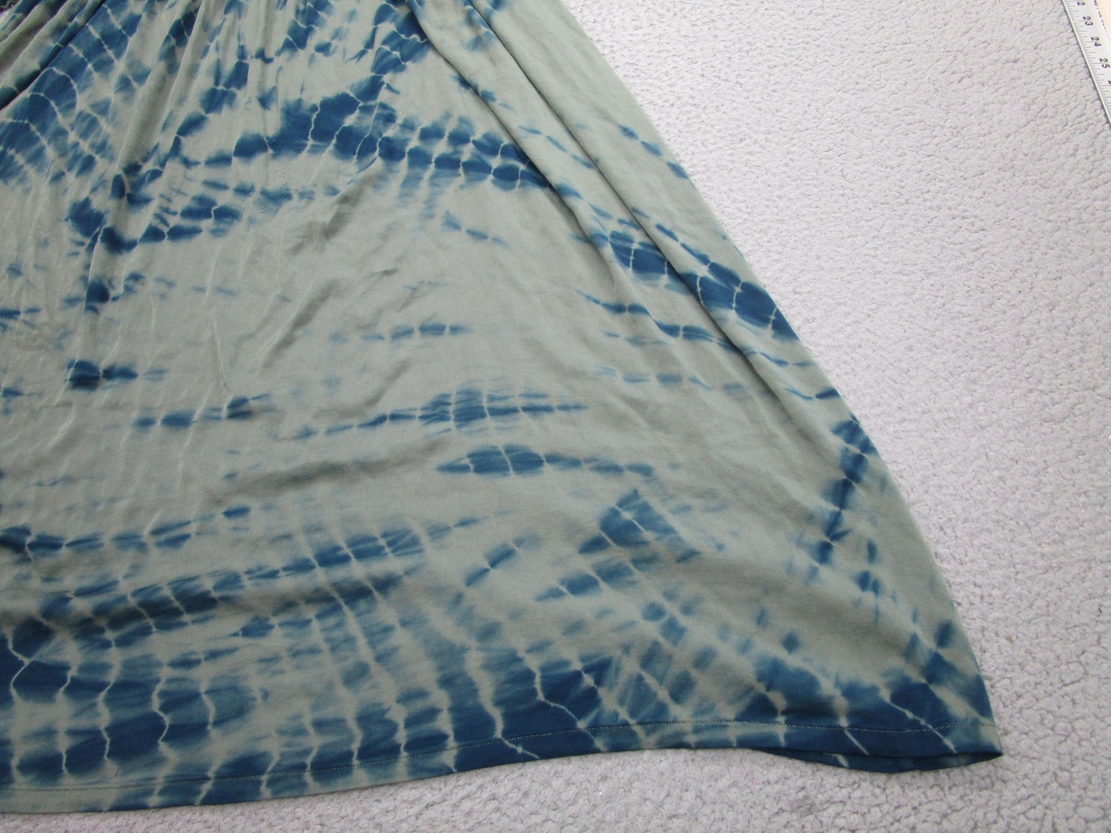 Dolan Left Coast Collection Dress Womens Large Green Blue Tie Dye Long Sleeve