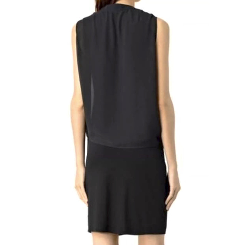 Allsaints All Saints Siri SL Sleeveless Blouson Shift Dress Layered US 6 Black