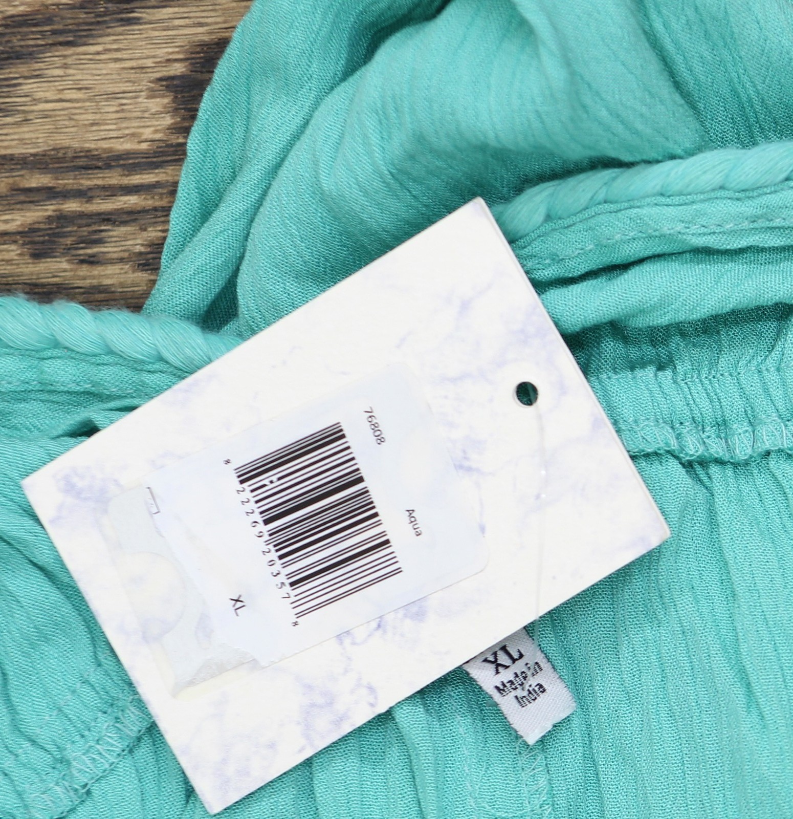 Raviya Womens Braid-Trim V-Neck Elastic Stretch Cover Up Dress Aqua Blue XL