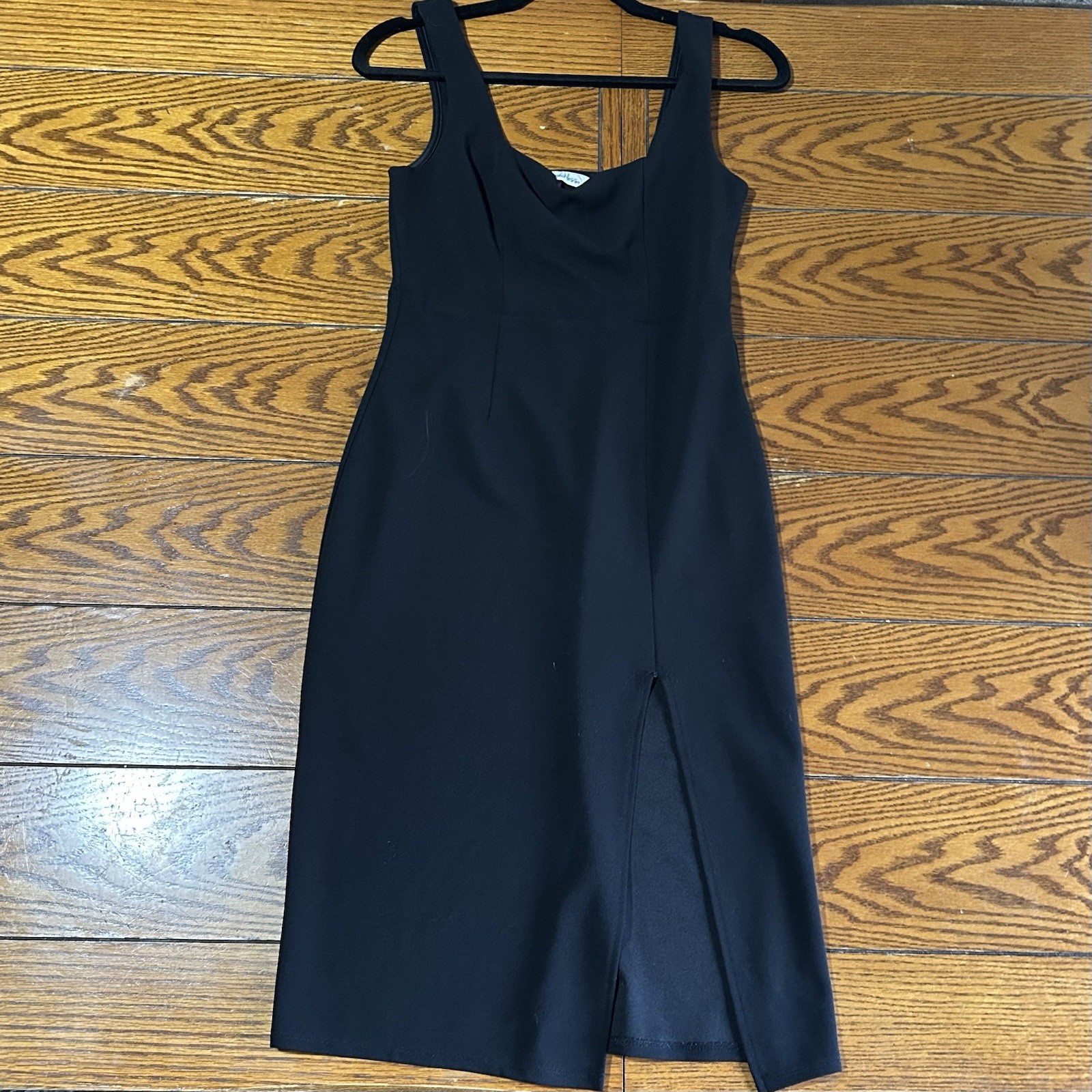 Speechless Little Black Dress Sleeveless Front Leg Slit Size S