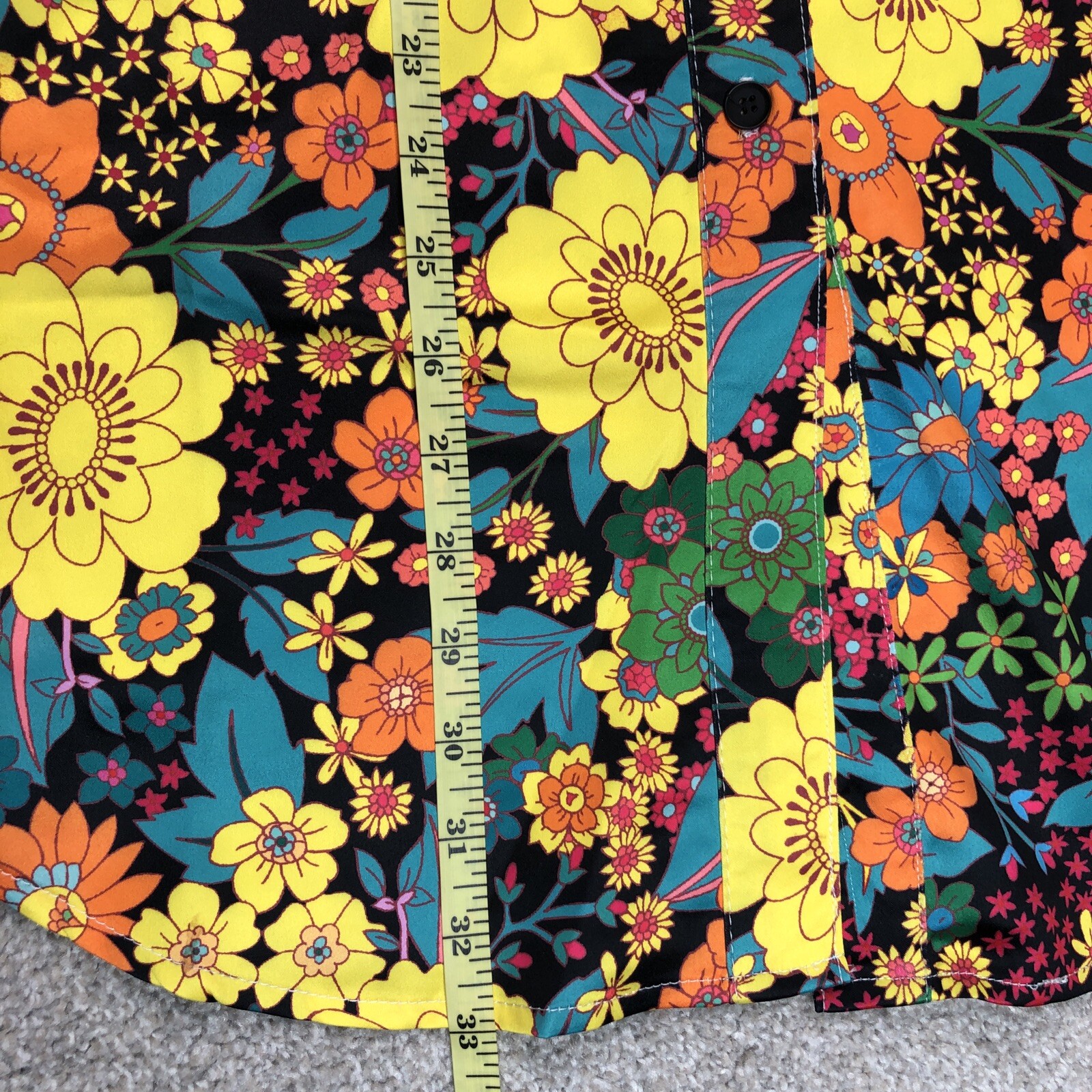 Love Harmony Dress Women Medium Mini Groovy Flower Power Floral Hippie Sz M