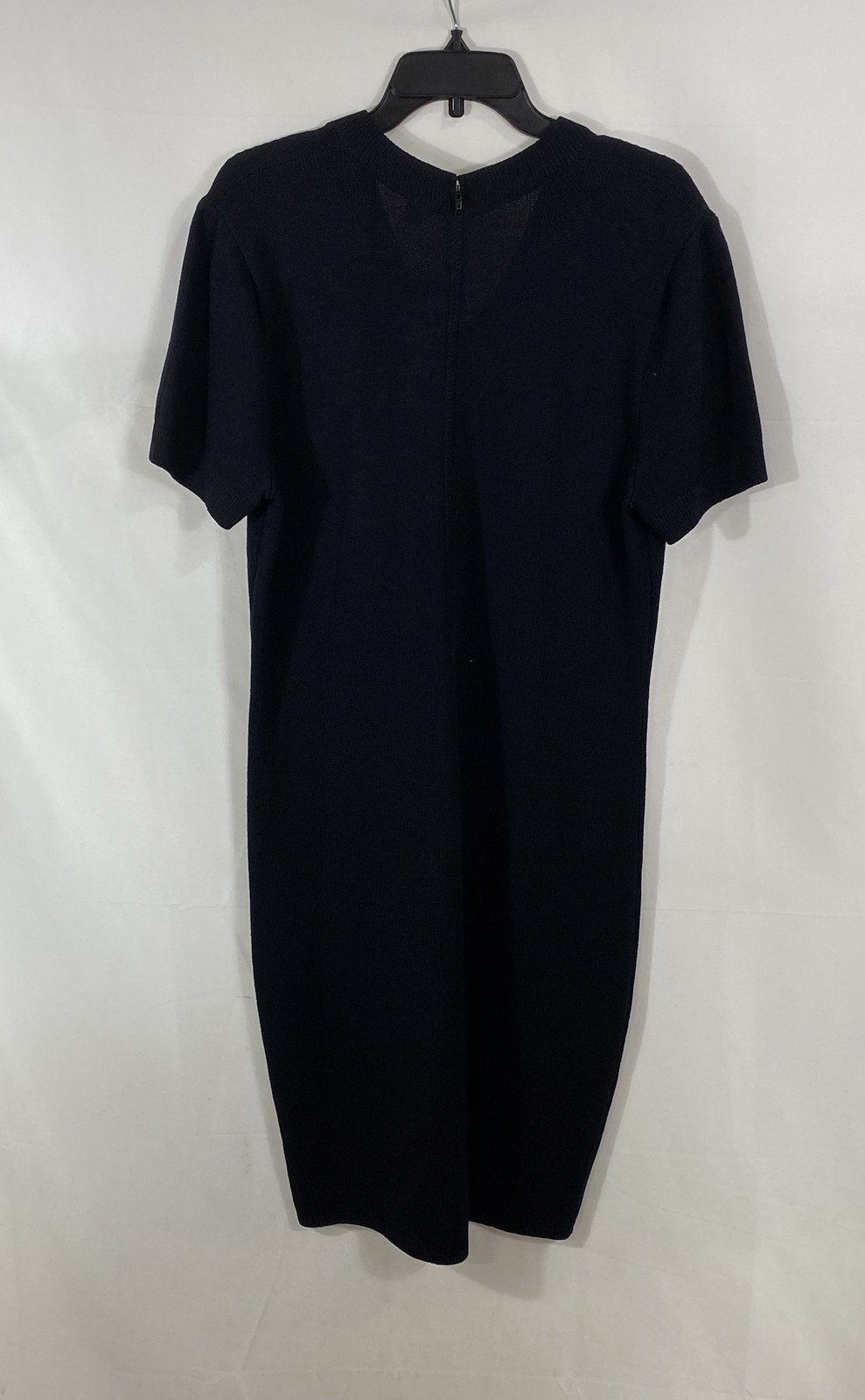 St. John Collection Women’s Black V-Neck Short Sleeve Santana Knit Dress Sz 10