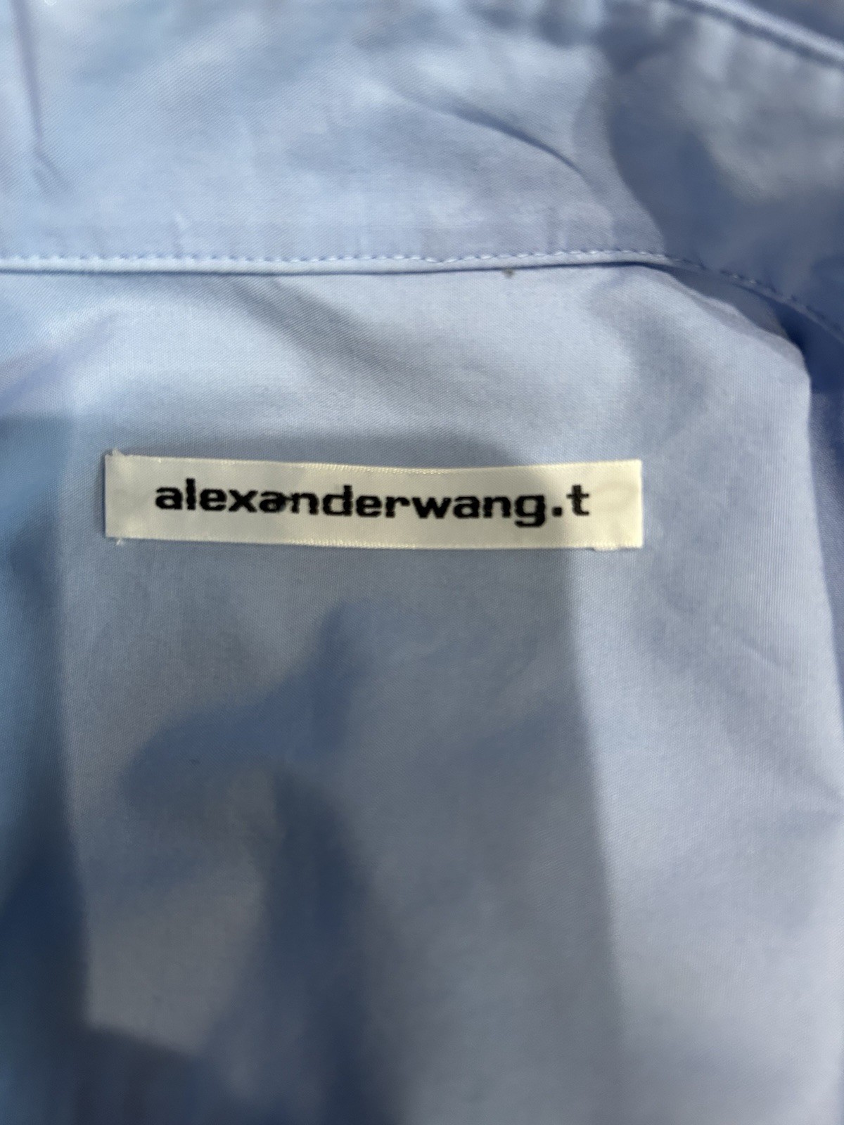 Alexander Wang Cross Front Shirt Dress Blue Size 2 NWOT