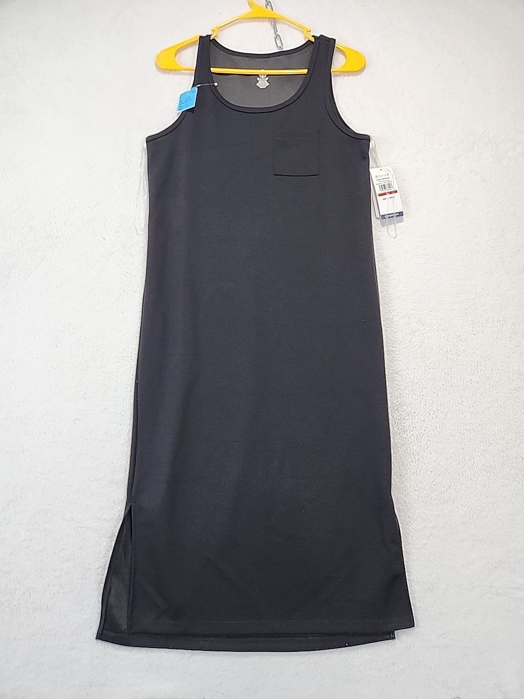 GAIAM Black Sleeveless Hudson Midi Tank Dress Women’s Size S Sheath Scoop Neck
