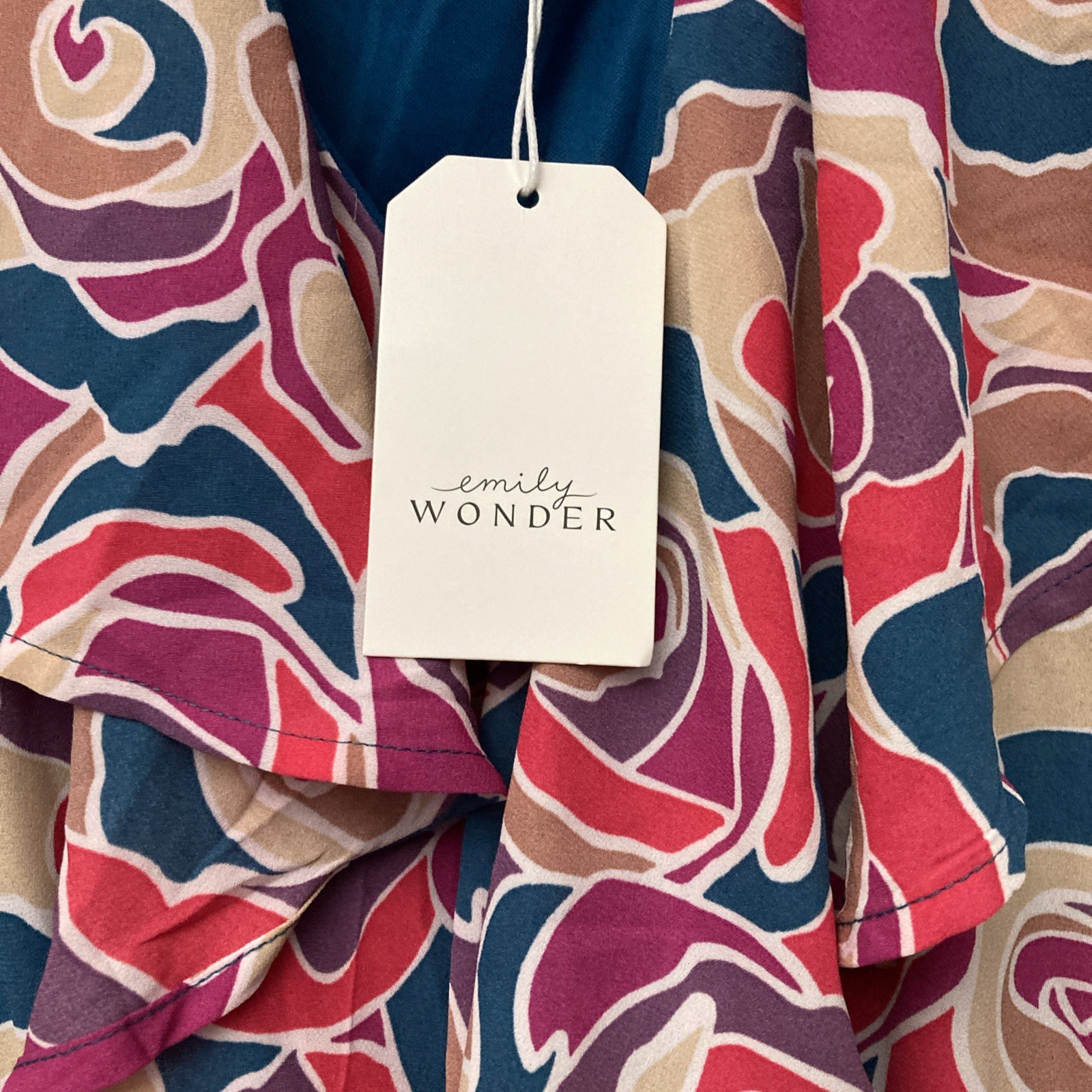 NWT Emily Wonder Women’s Plus Size Multicolor Lined Floral Sleeveless Dress – 1X