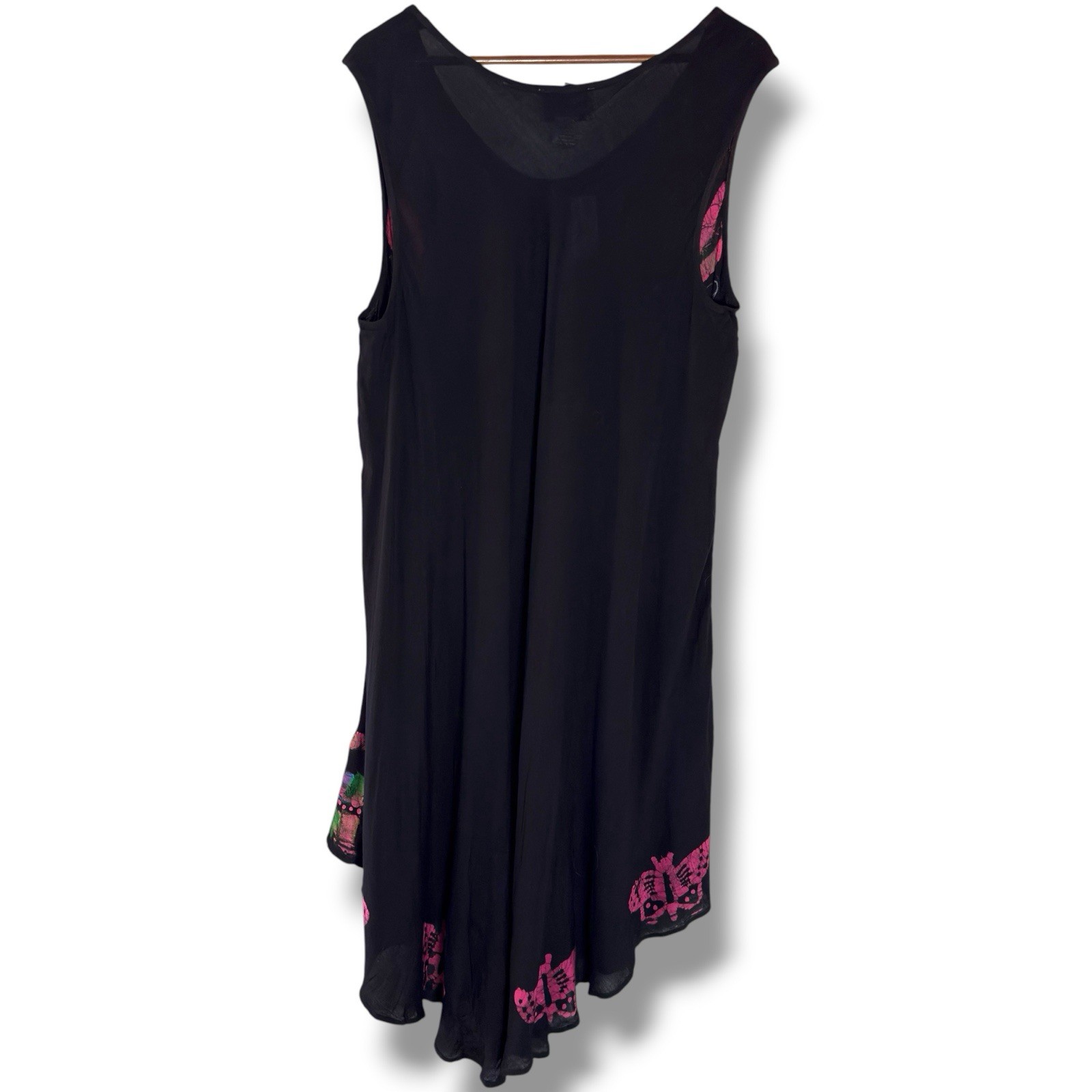 Umbrella Dress Painted Butterflies Size 2X Cover Up Artsy Beach Flowy Arttowear