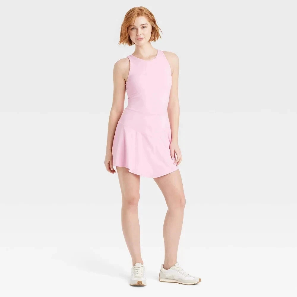 JoyLab Womens Size Small Scallop Detail Active Dress Pink Size M