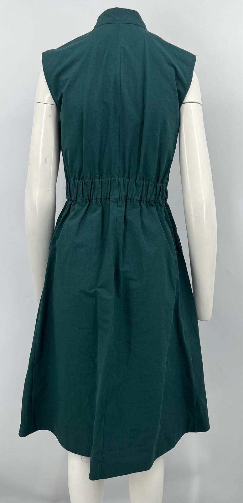Cedric Charlier ALTRD Green Utility Button-Up Buckle-Neckline Midi Dress sz 6