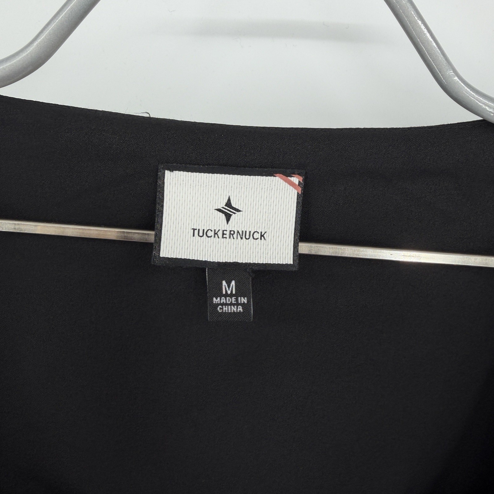 Tuckernuck Black Long Sleeve Middleton Dress sz M Mini Shift A-Line Square Neck