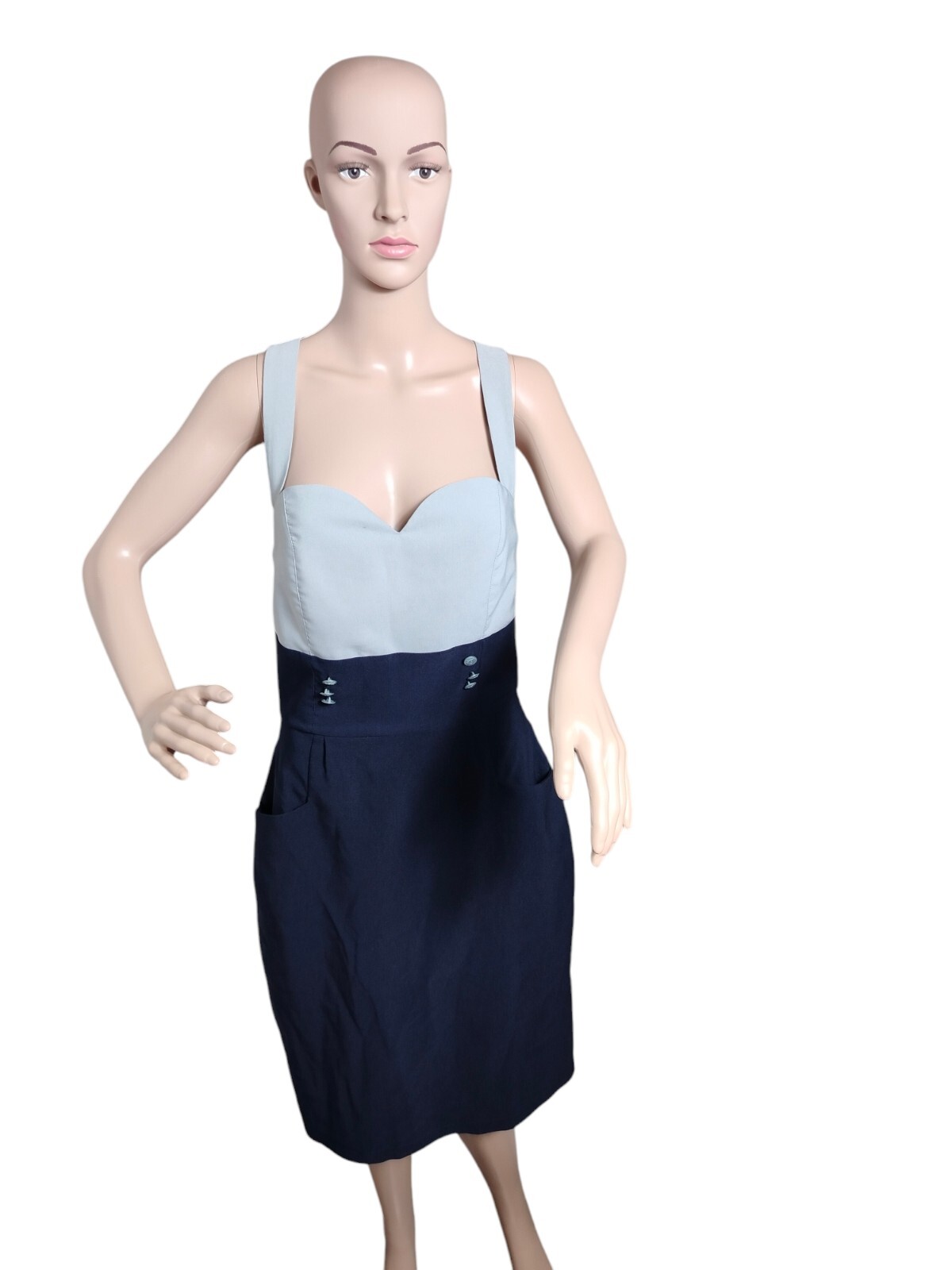 Arden B Wet Seal Dress Women’s Large Gray Blue Cottagecore Prairiecore Farmcore