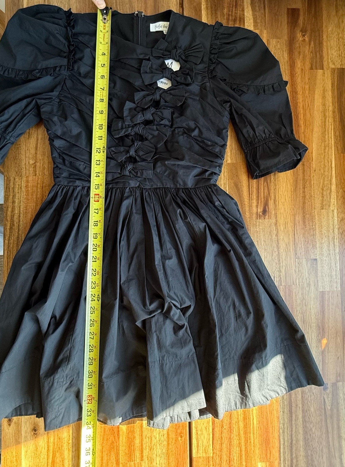 Sofie The Label Aribe Bow Detail Midi Dress Sz M Edwardian Victorian Steampunk