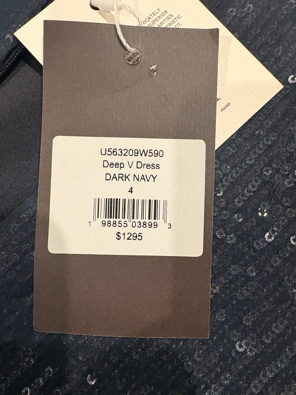 TWP Dark Navy Deep V-Neck Maxi Dress Size 4; never worn; $1,295 original price