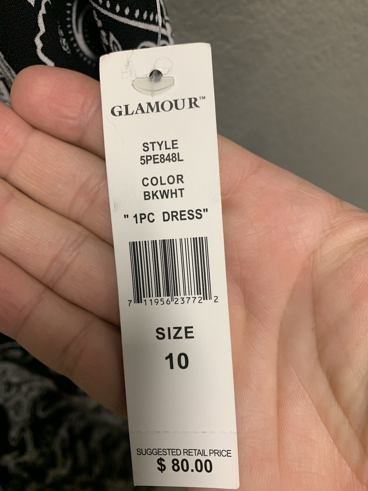 NWT Glamour Women’s Maxi Dress Sz Size 10 New Black White Floral