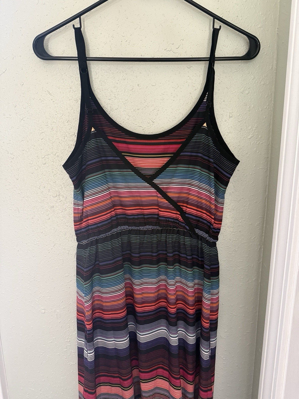 Athleta Women’s XS Striped Sundress Midi Sleeveless Stretch Multicolor