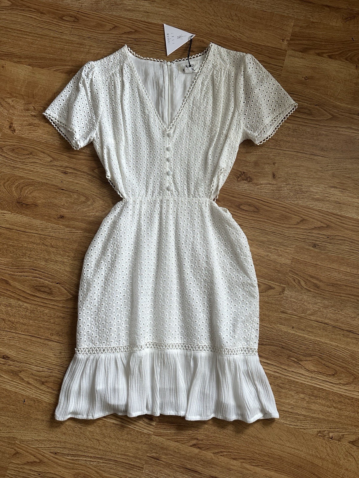 NWT Lost + Wander White Side Cut Out Dress S
