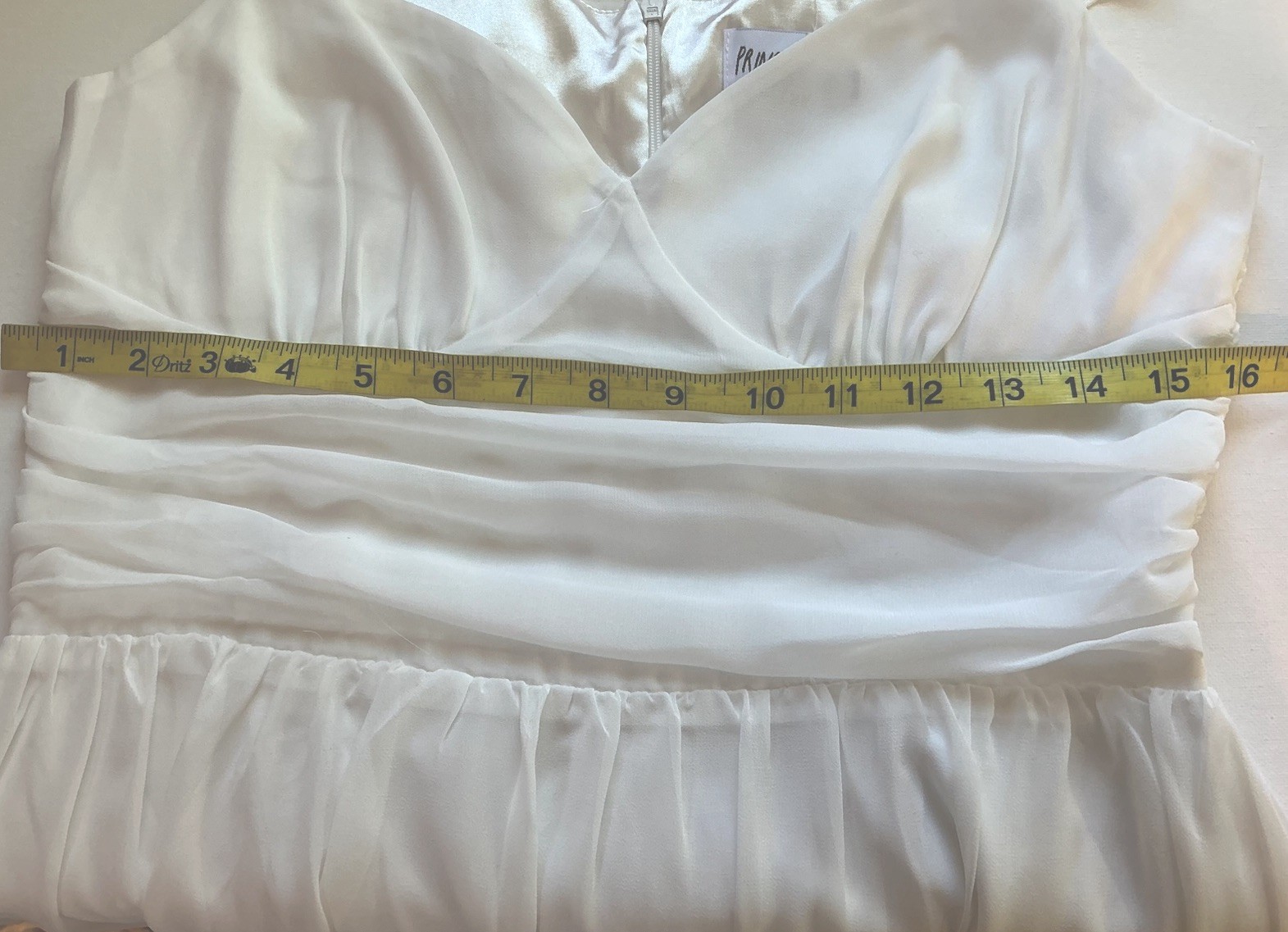 Princess Polly So Sweet White Mini Dress Chiffon Flutter Sleeve 8 Coquette Party