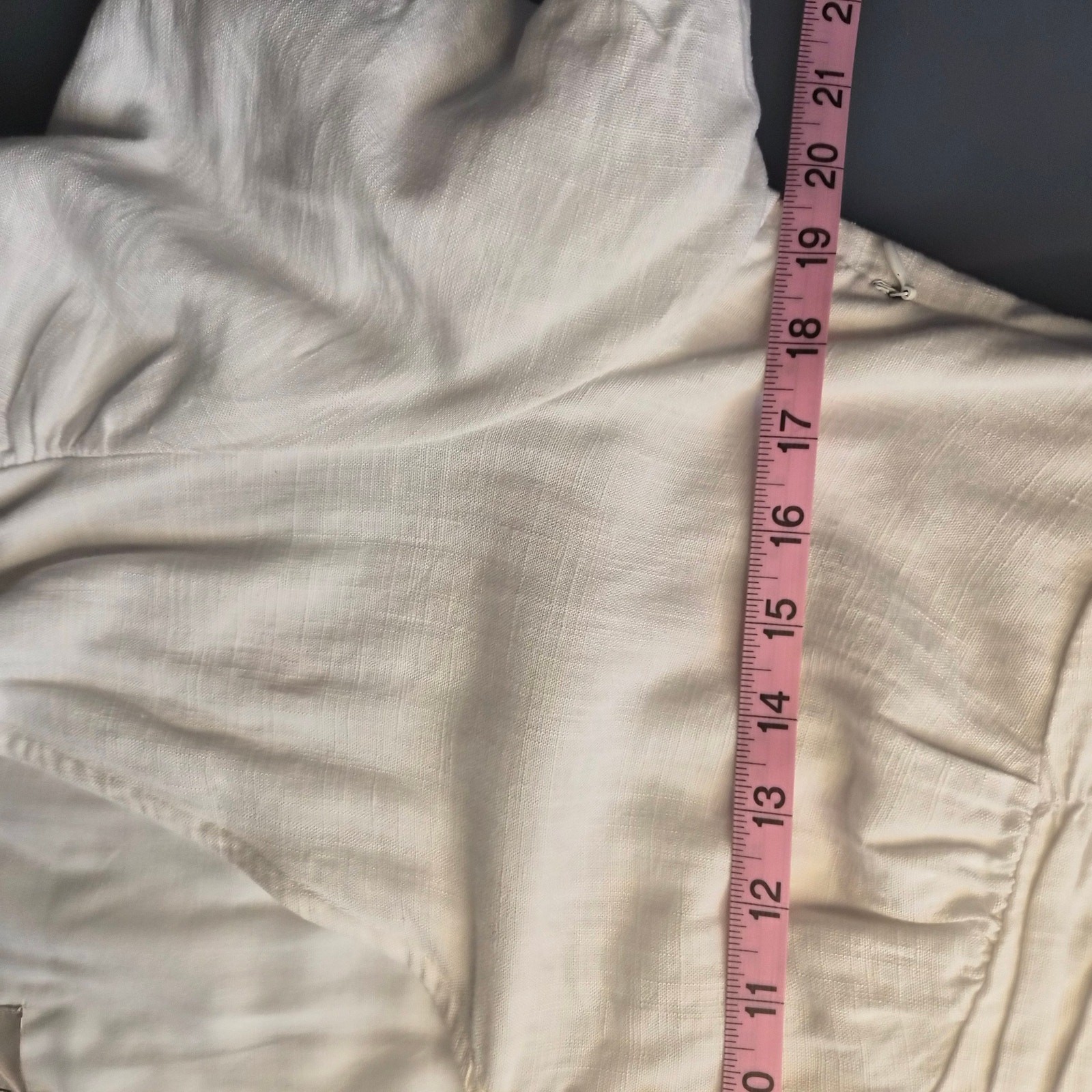 LOFT Ann Taylor White Cottagecore Linen Dress Size 12