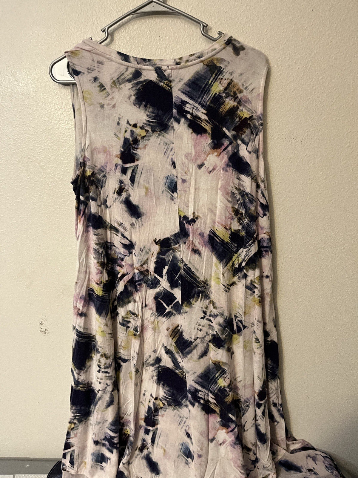 SIMPLY VERA WANG white tie dye maxi dress with orange blue yellow PXL