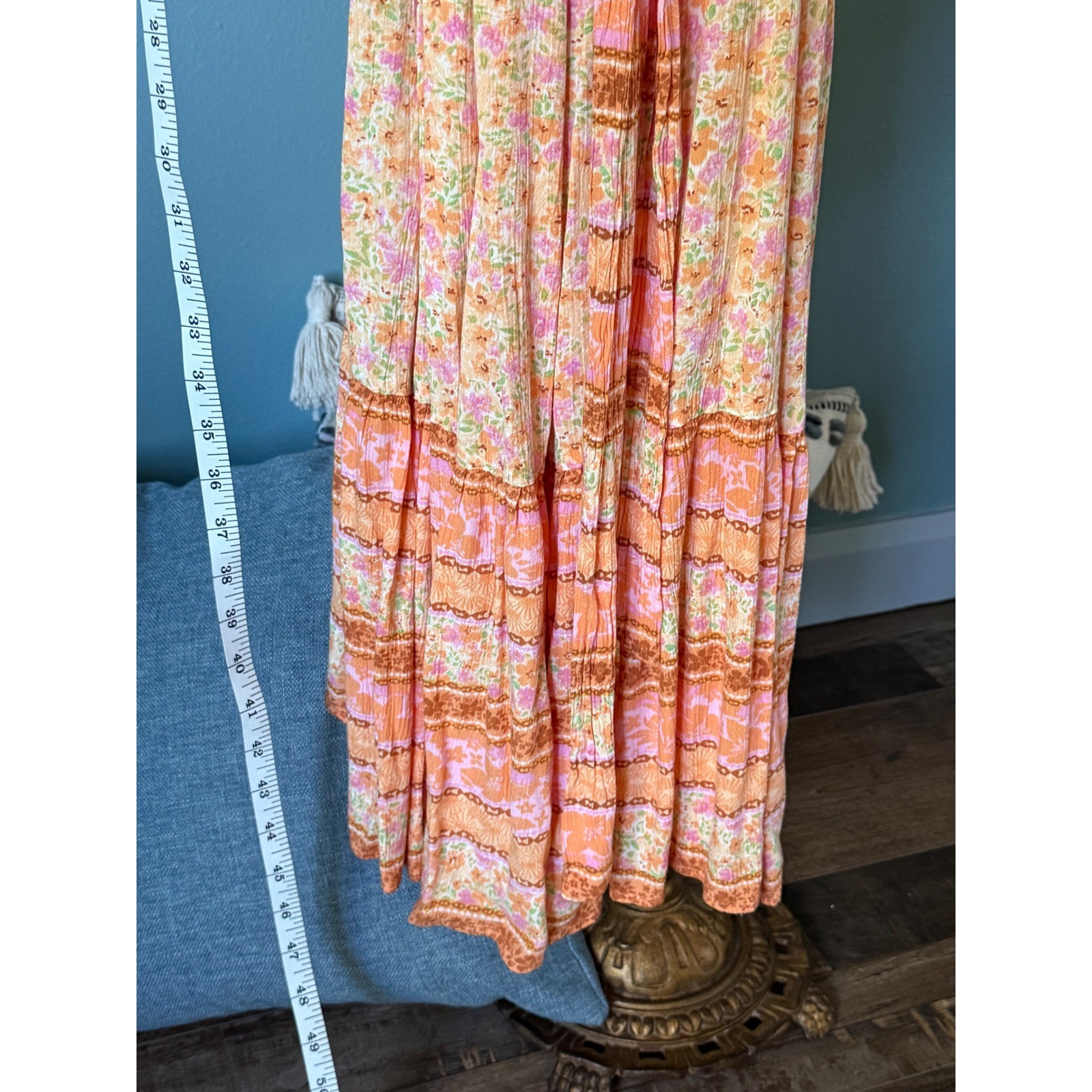Billabong Summer Dress Peach Coral Belt Size Small |Vacation |Surfer Girl|Resort