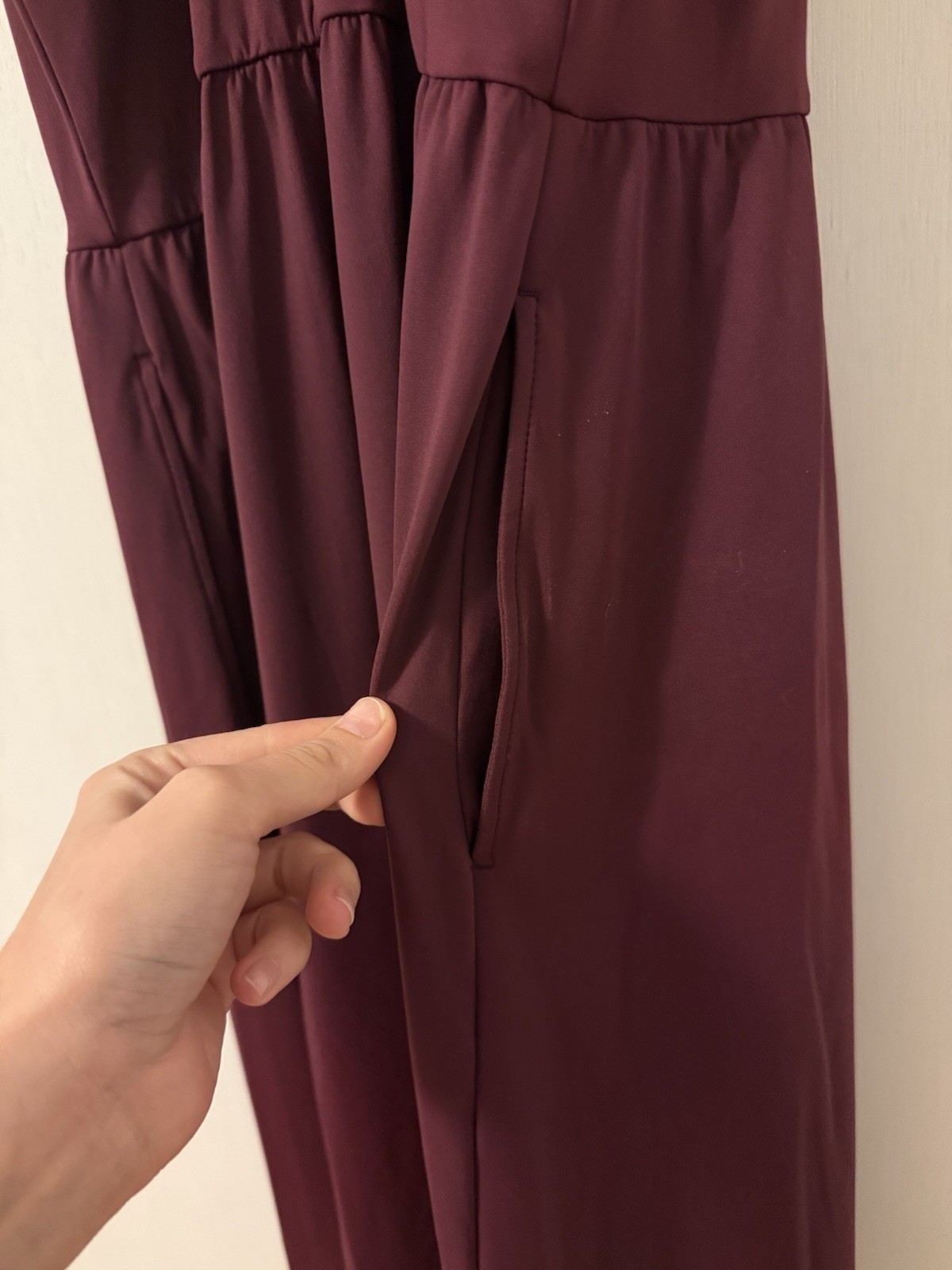 Halara SoftlyZero Airy Racerback Maxi Dress Side Slit Pockets M NEW