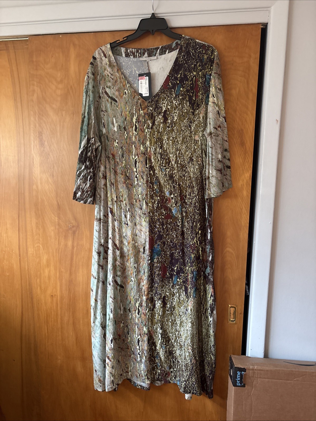 Bryn Walker Women’s Aqua Multi Plus Size 2X Maxi Dress