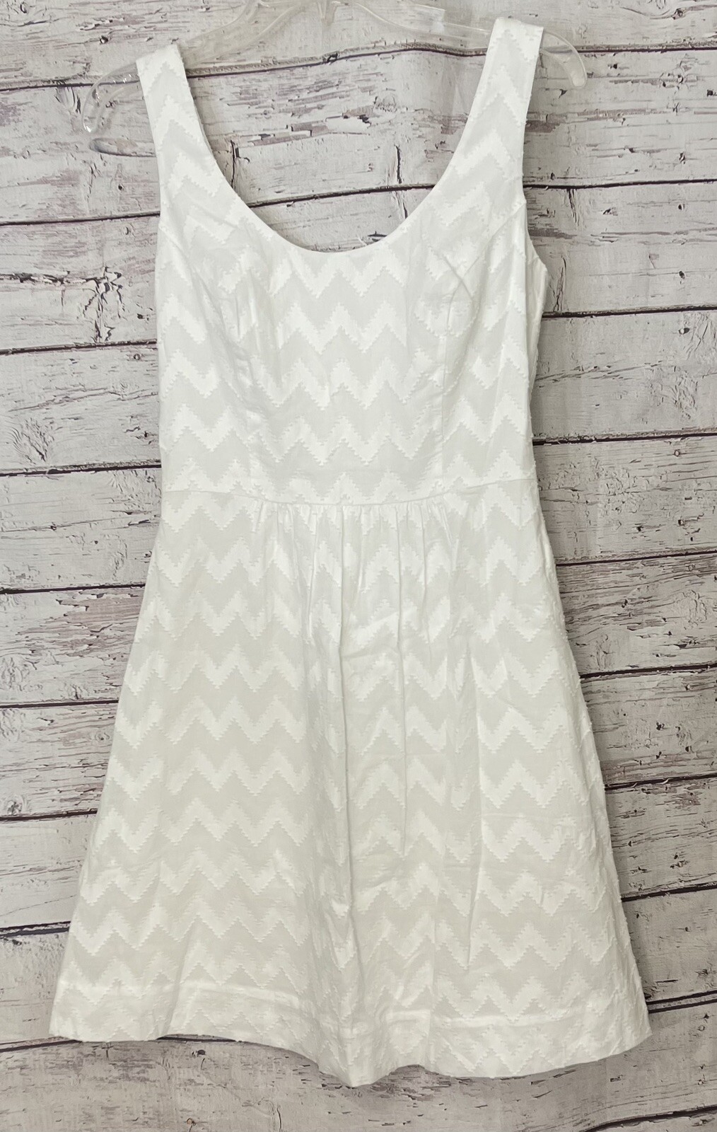 Vineyard Vines White Summer Dress Size 0 Fit & Flare Cotton Sleeveless Lined EUC