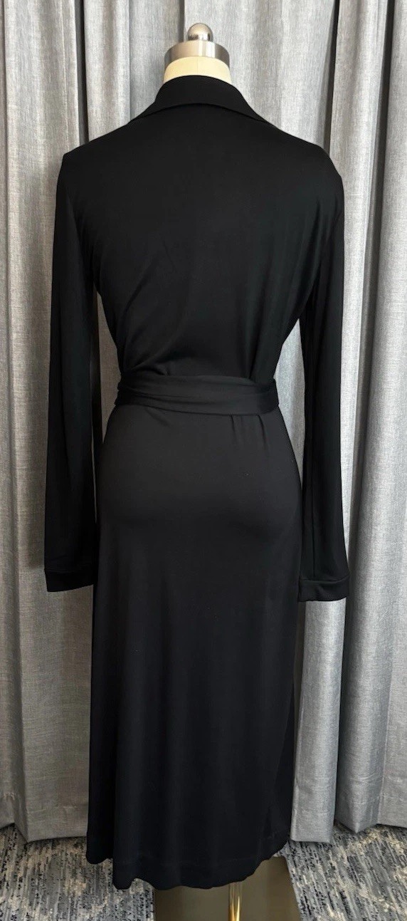 NWT QUINCE 100% SILK JERSEY MIDI WRAP DRESS Size Small Black MSRP $150