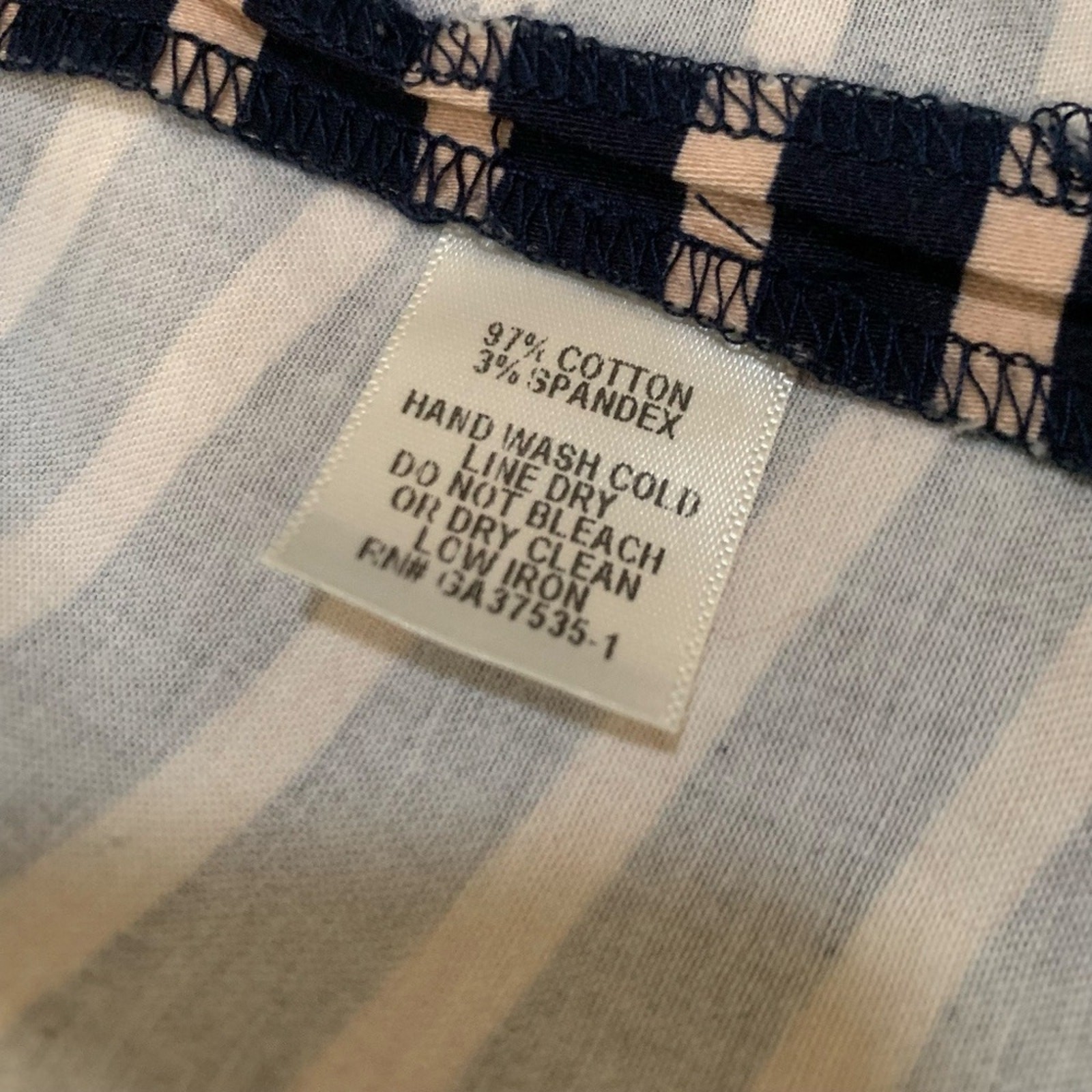 Monteau Chevron Striped Sleeveless Dress L Nautical Structured Preppy Navy Beige