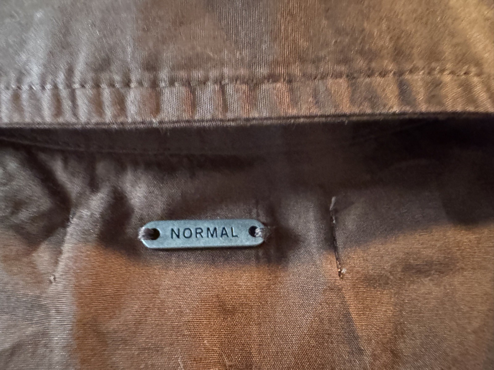 The Normal brand Avery Utility Dress in Espresso Small Button Down Collared NWT