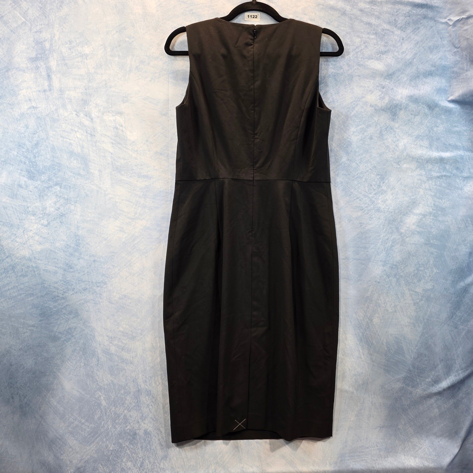 Ann Taylor Womens Black Sleeveless Split Neck Sheath Dress Size 4 NWT