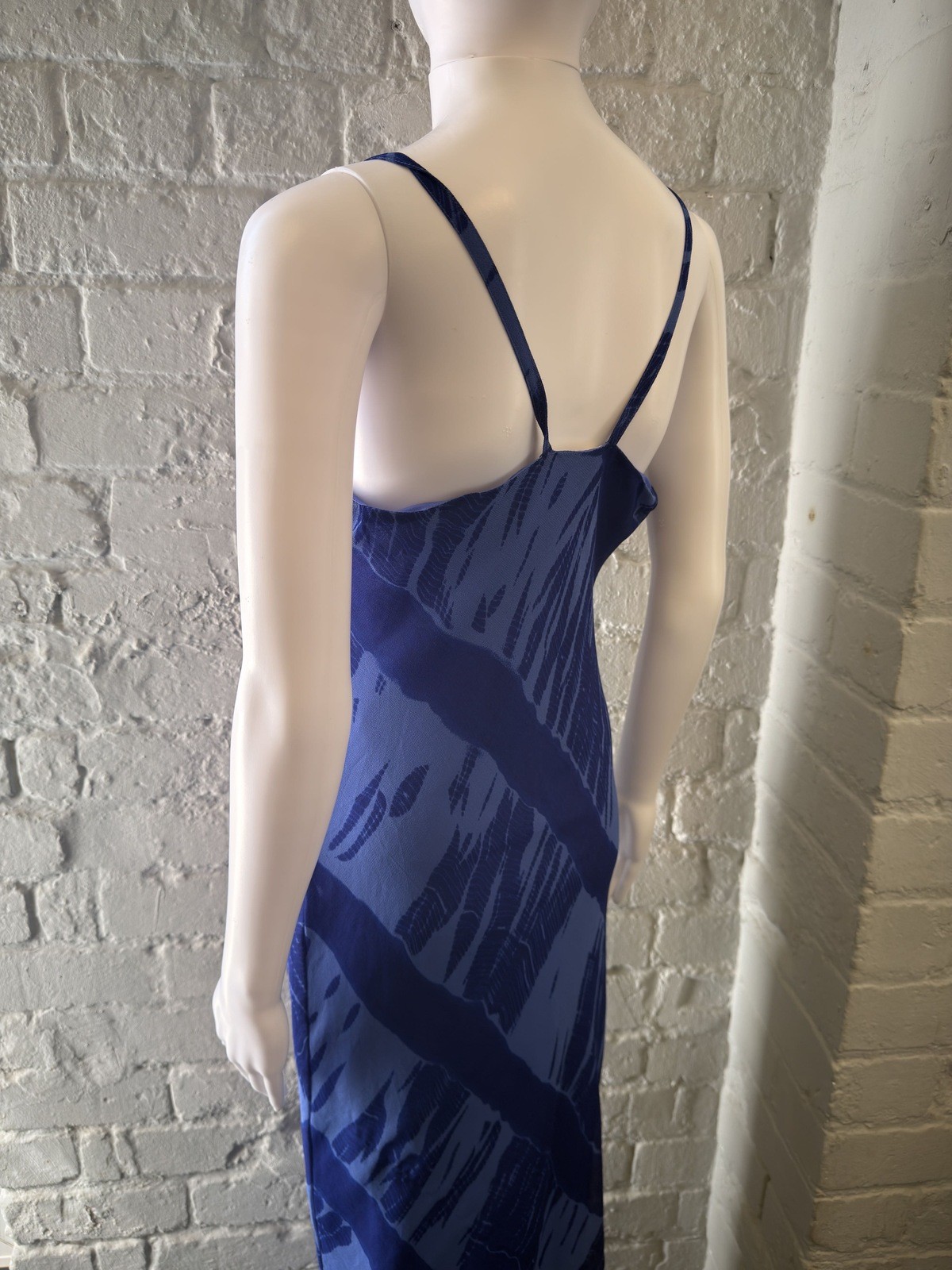 Dalmys Blue Patterned Maxi Dress