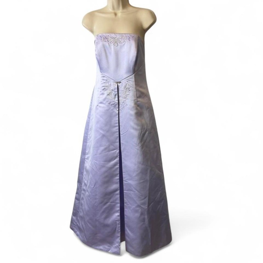 Vintage Y2K Michaelangelo Embroidered/Rhinestone Strapless Gown, Women’s Size 10